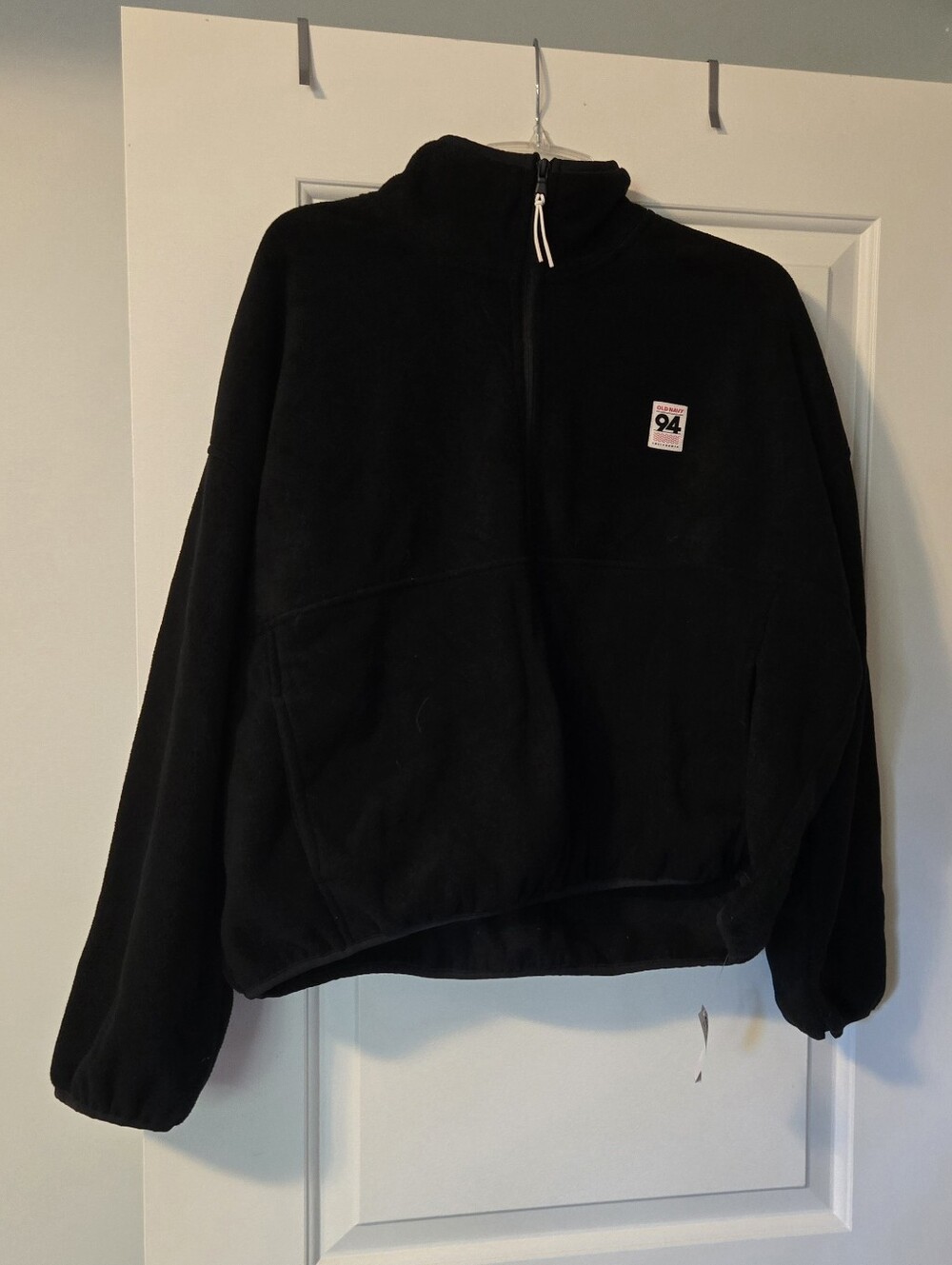 New XL Old Navy Oversized Performance Microfleece Cropped Half Zip